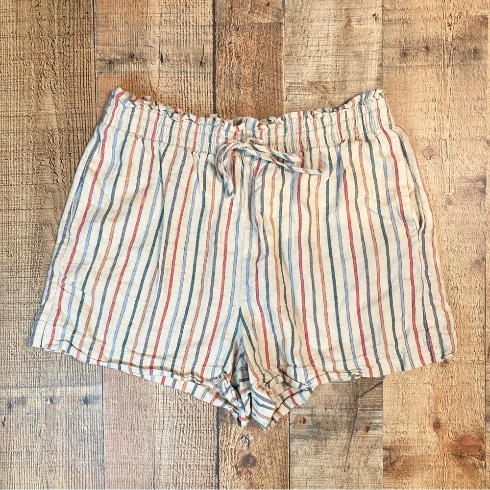 Madewell Striped Women's Shorts - Red, Blue, Cream